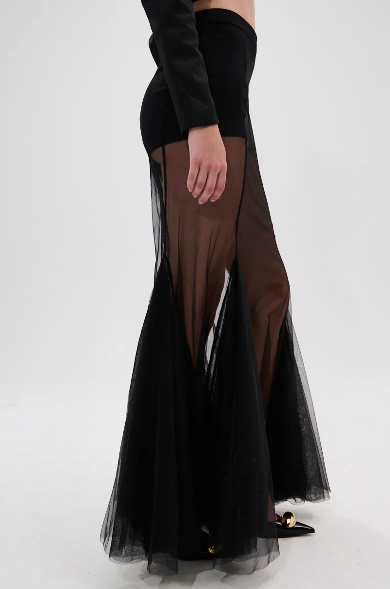CHLOE MESH FLARE MAXI SKIRT - Image 4