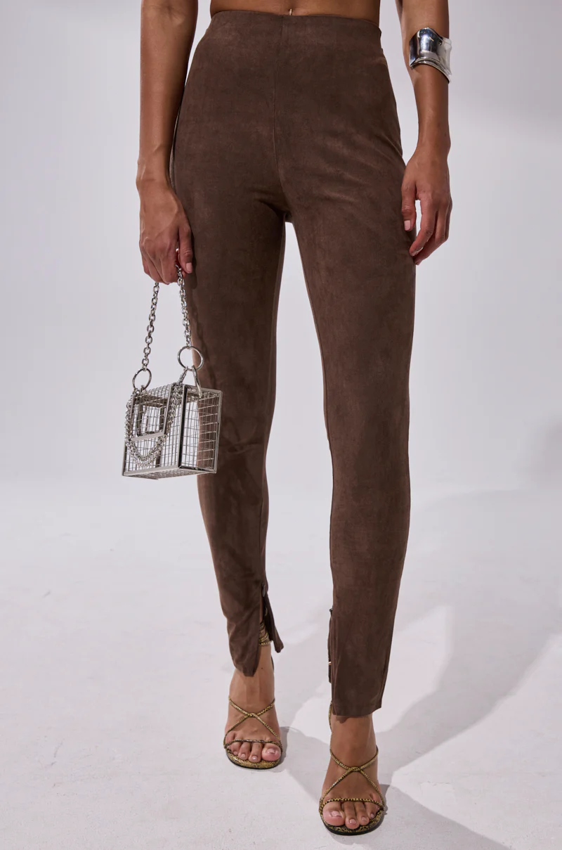CHOCOLATE HEAVEN SUEDE LEGGING - Image 2