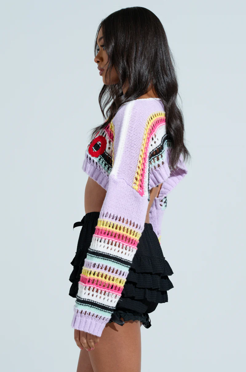CIAO KNITTED CROPPED SWEATER - Image 5