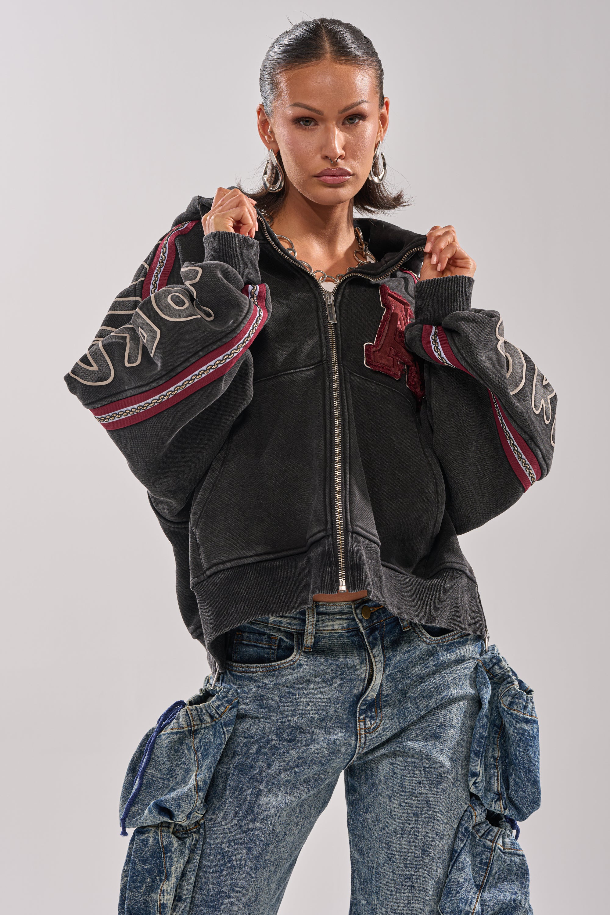 CITY LIVING GRAPHIC ZIP UP SWEATSHIRT - Image 4