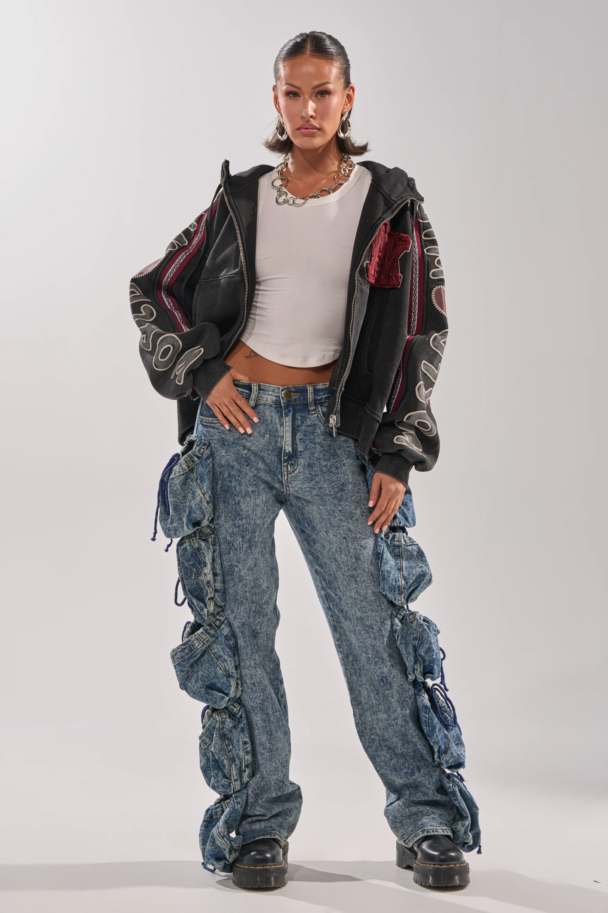CITY LIVING GRAPHIC ZIP UP SWEATSHIRT - Image 9