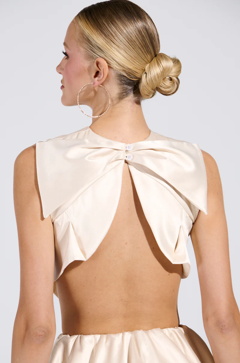CITY POPPIN CROPPED OPEN BACK BLOUSE - Image 4