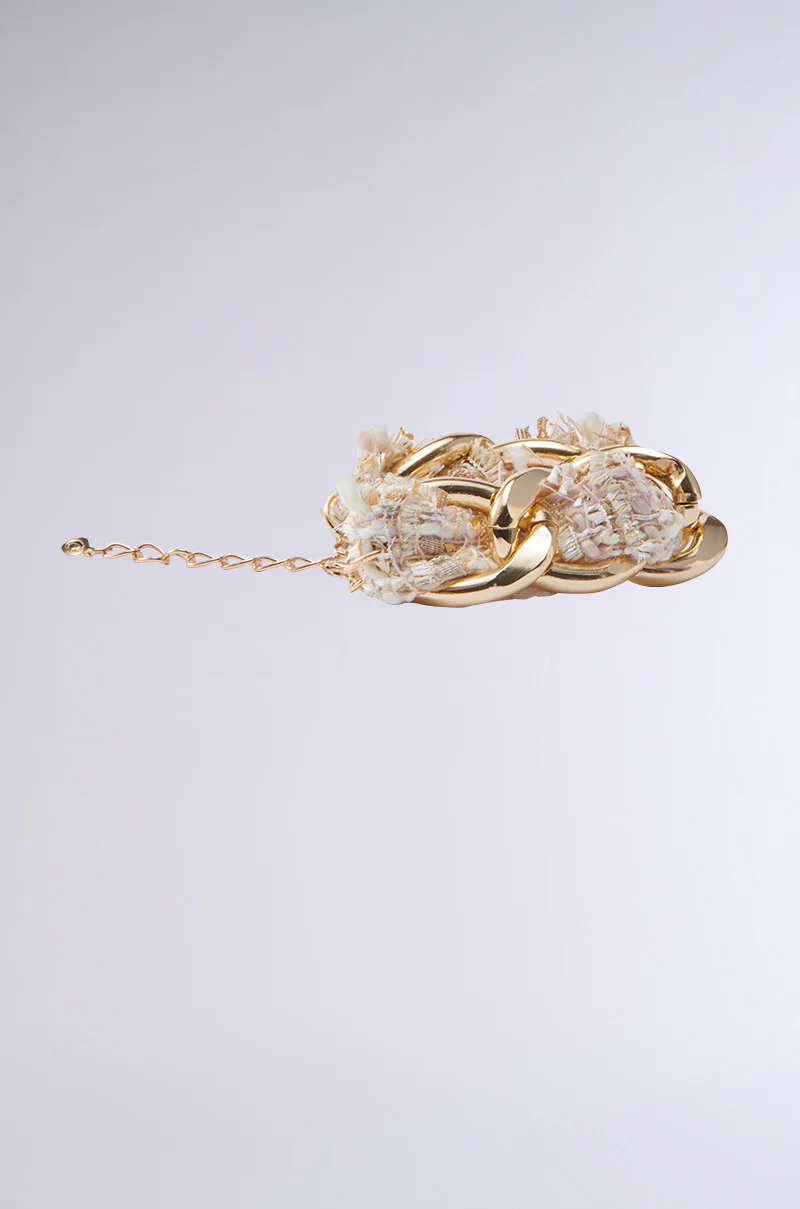 COCO TWEED AND CHAIN BRACELET - Image 3