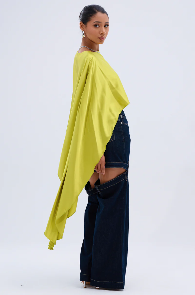 COCKTAIL HOUR BLOUSE IN CHARTREUSE - Image 5