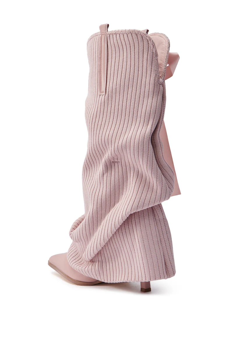 CODEWORDS PINK BOW STILETTO FOLD OVER BOOT - Image 5