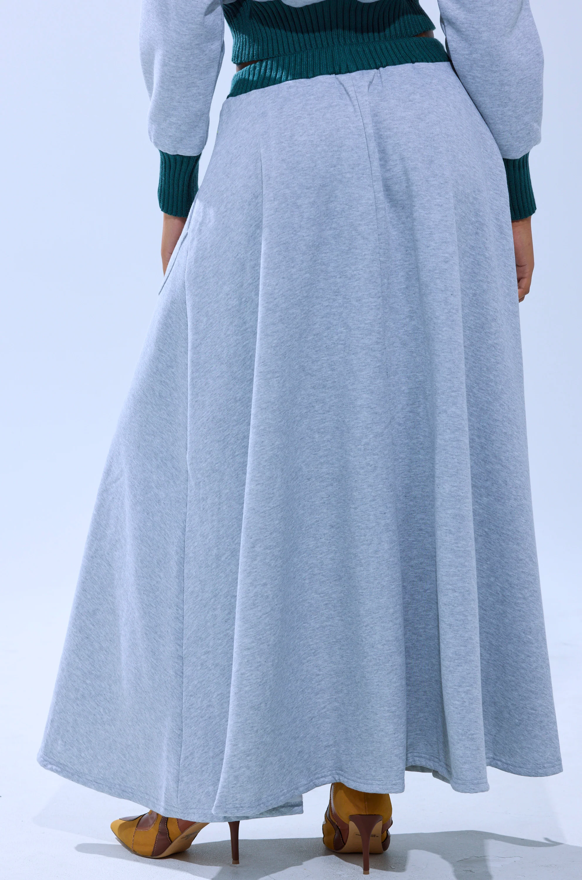 COLLEGIATE FRENCH TERRY MAXI SKIRT - Image 6