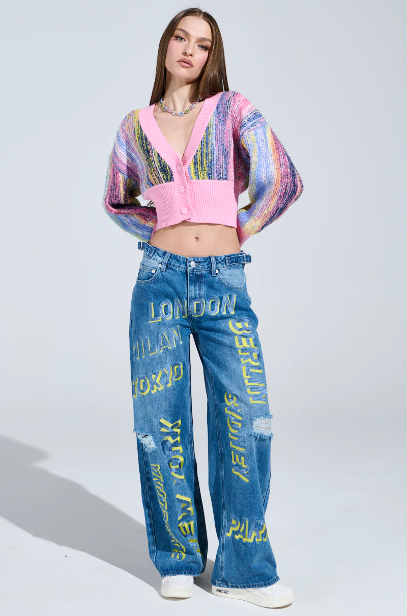 COLOR POP CROPPED CARDIGAN - Image 6