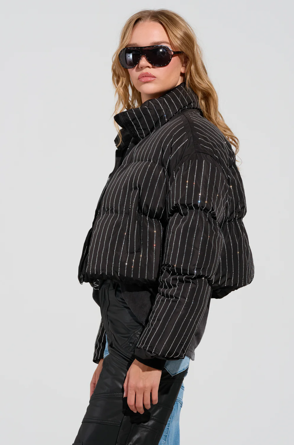 COME THIS WAY EMBELLISHED PUFFER COAT - Image 3
