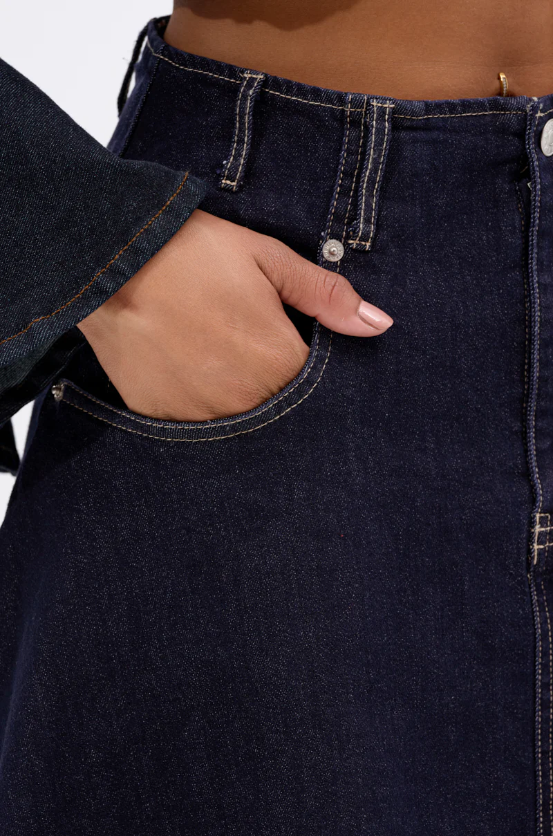 COME WITH ME DENIM MIDI SKIRT - Image 7