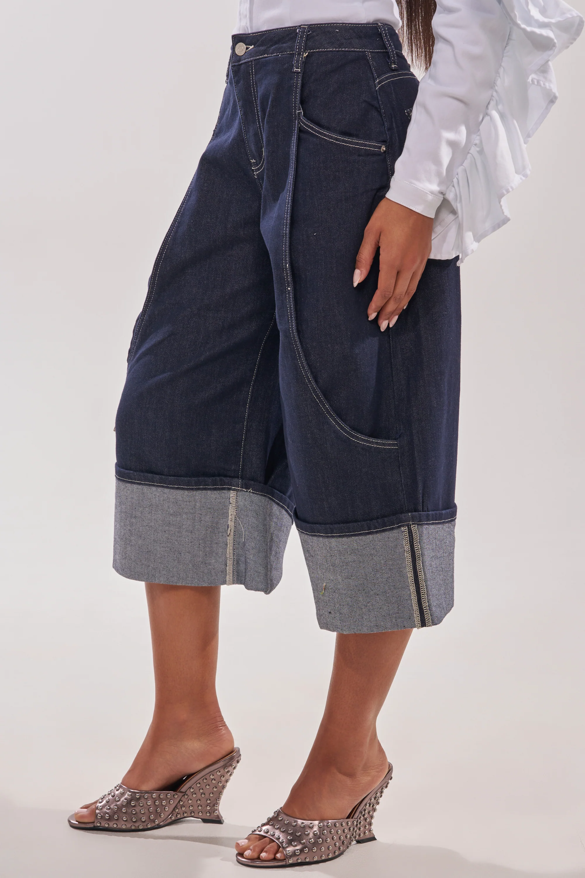 COME WITH ME DENIM BERMUDA SHORT - Image 4