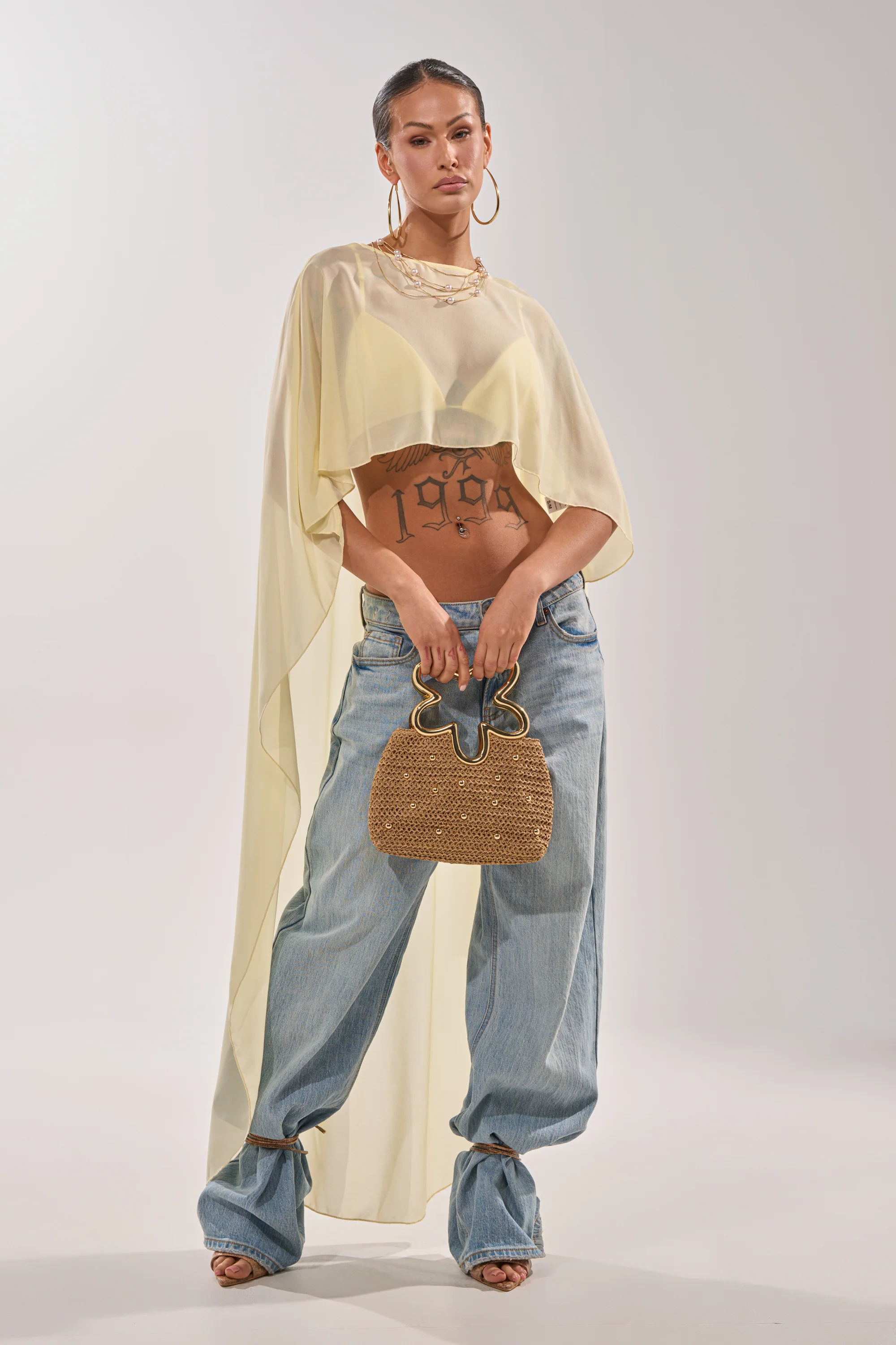 COOL GIRL CHIFFON BLOUSE IN YELLOW