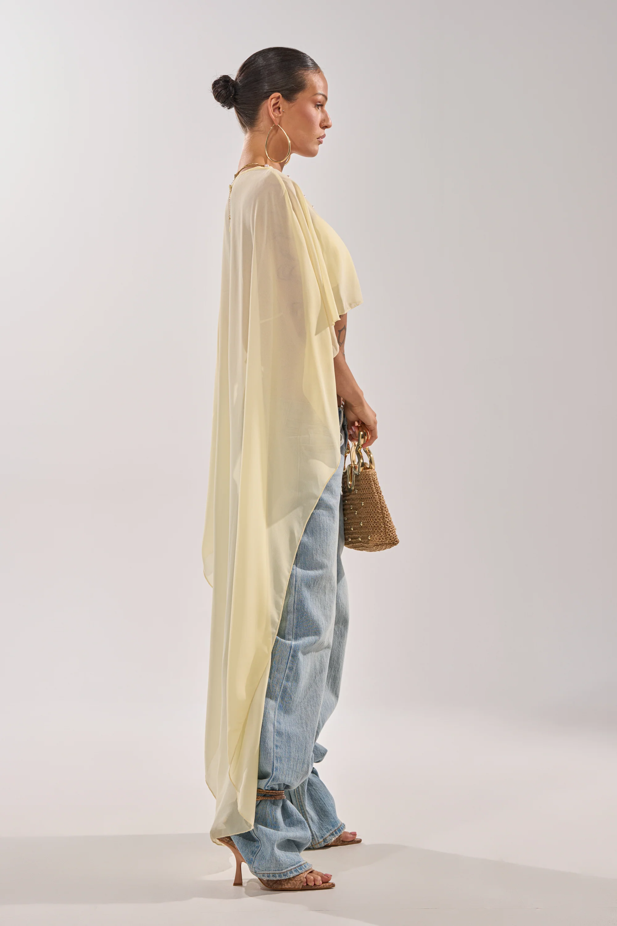 COOL GIRL CHIFFON BLOUSE IN YELLOW - Image 4