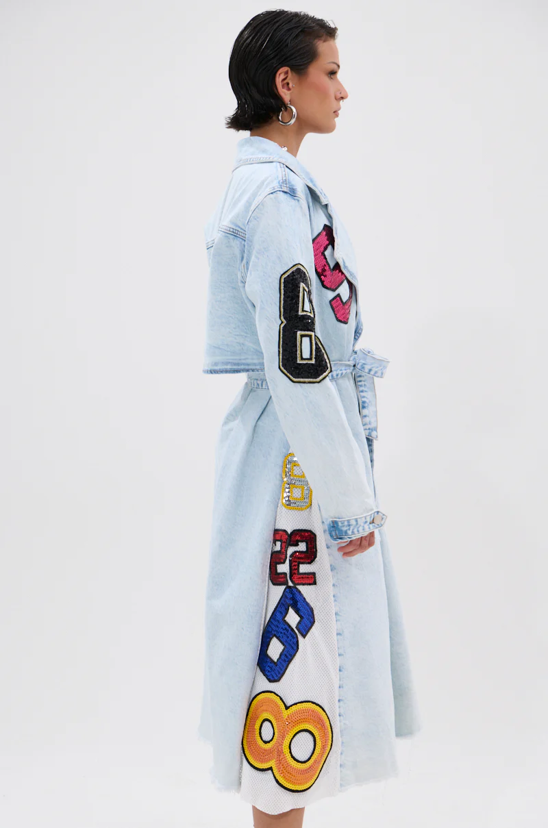 COUNTDOWN PATCH DENIM TRENCH - Image 3