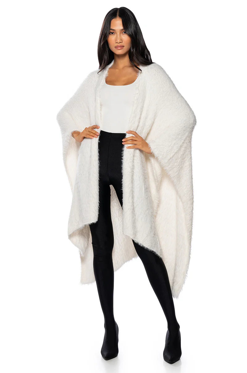 COZY TAPE KNIT PONCHO - Image 2