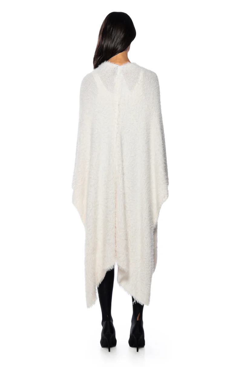 COZY TAPE KNIT PONCHO - Image 6
