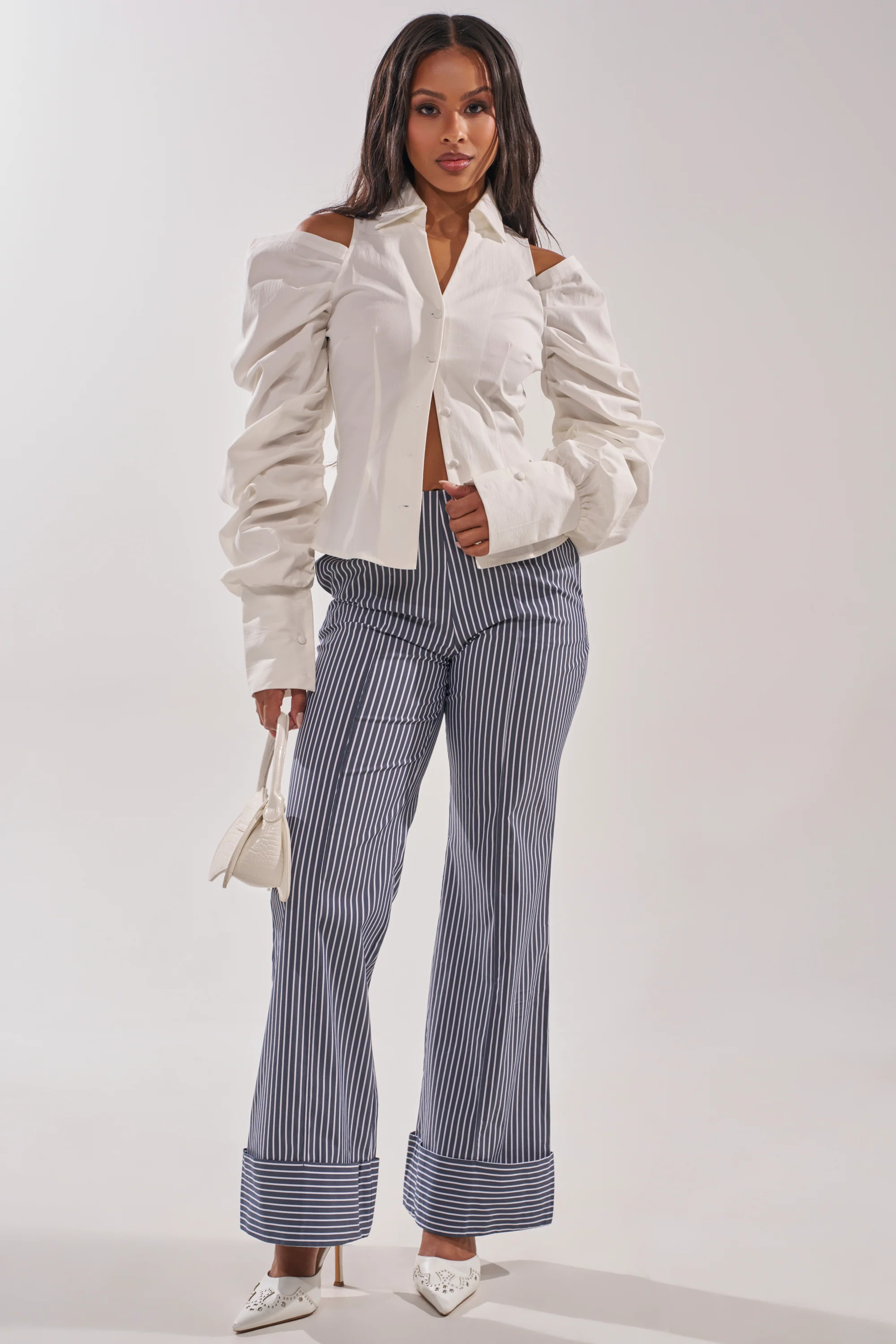 CRAZY IN LOVE WHITE BUTTON DOWN BLOUSE - Image 6