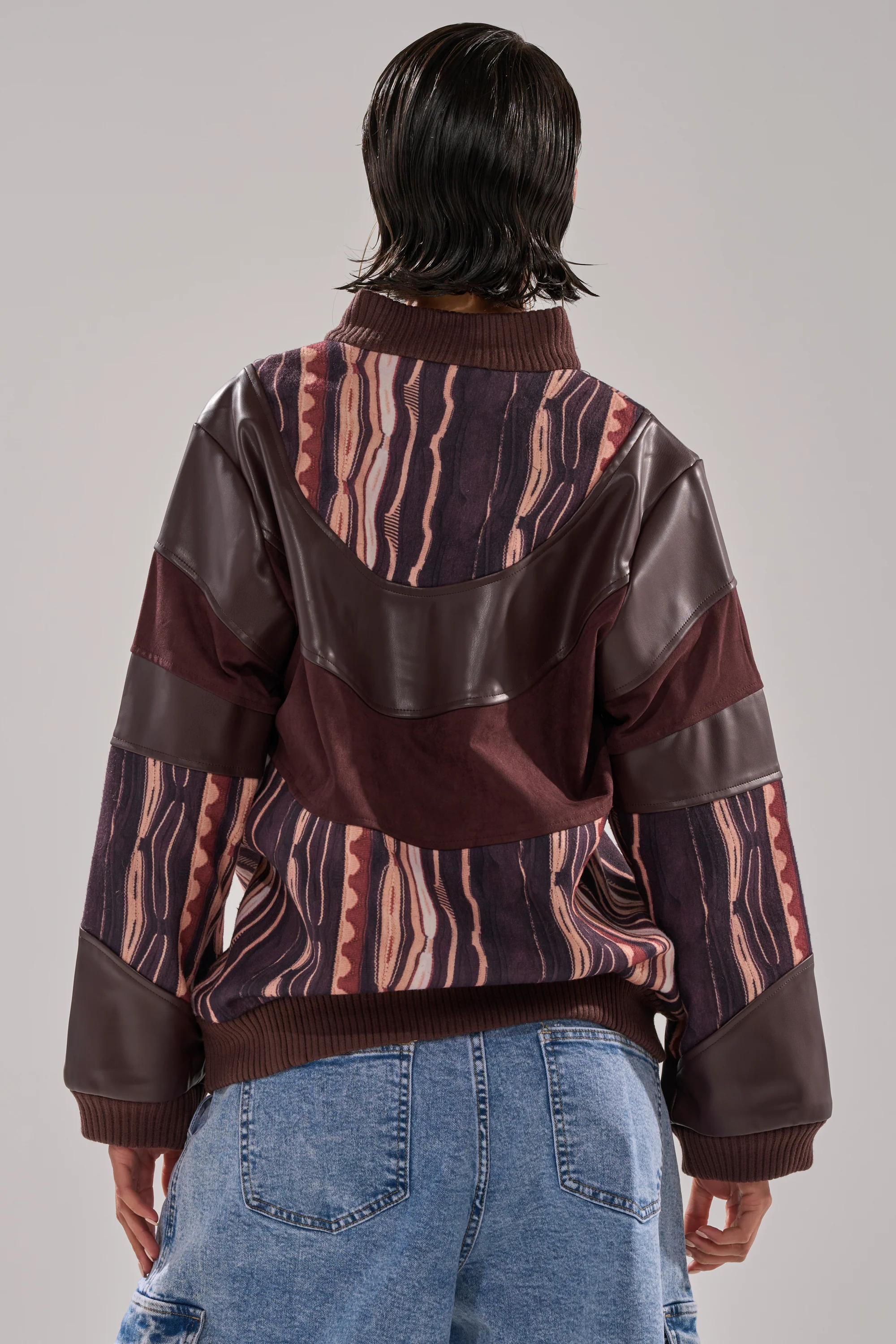 CRAZY IN LOVE FAUX LEATHER SWEATSHIRT - Image 5
