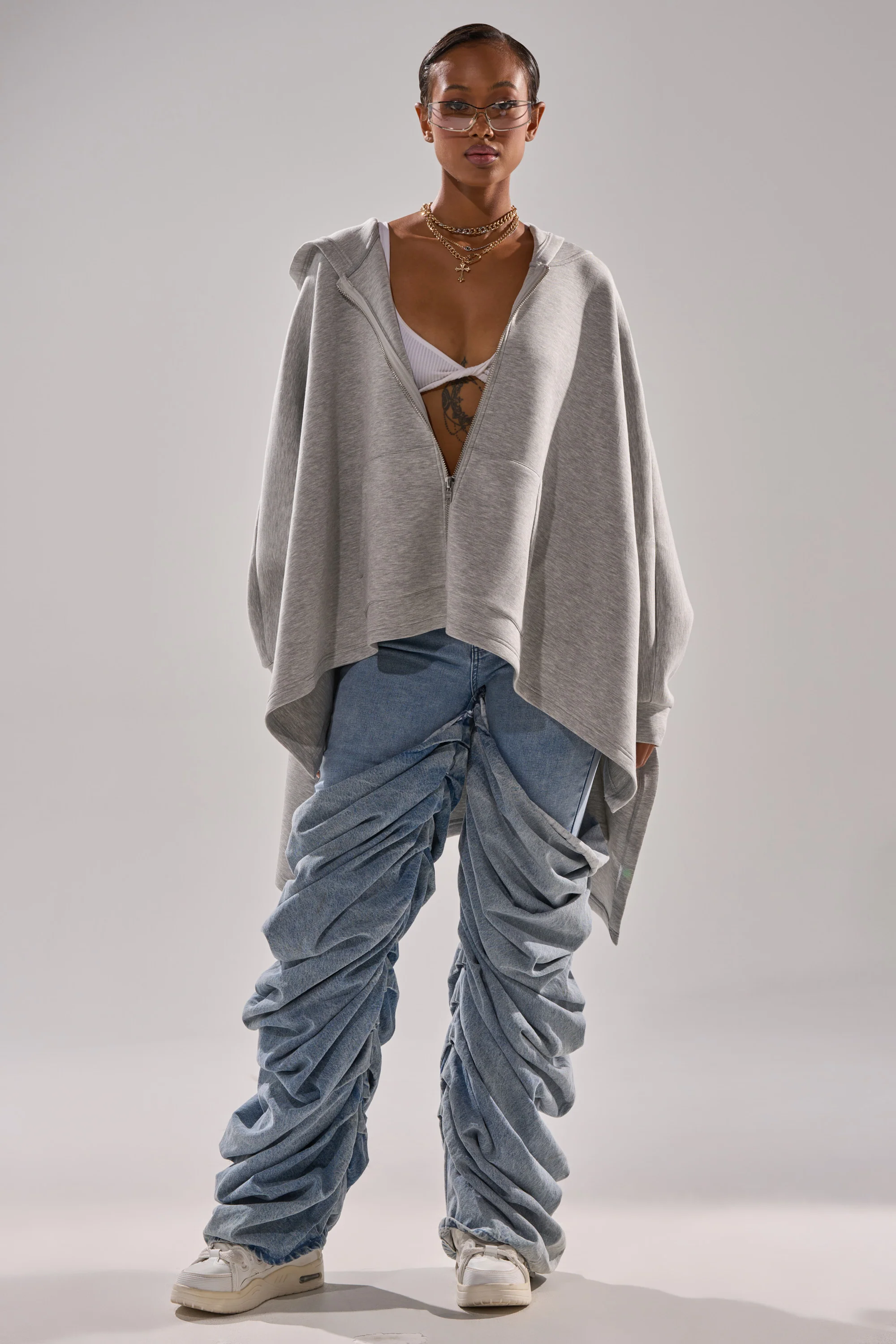 CREW LOVER OVERSIZED ZIP UP SWEATSHIRT - Image 8