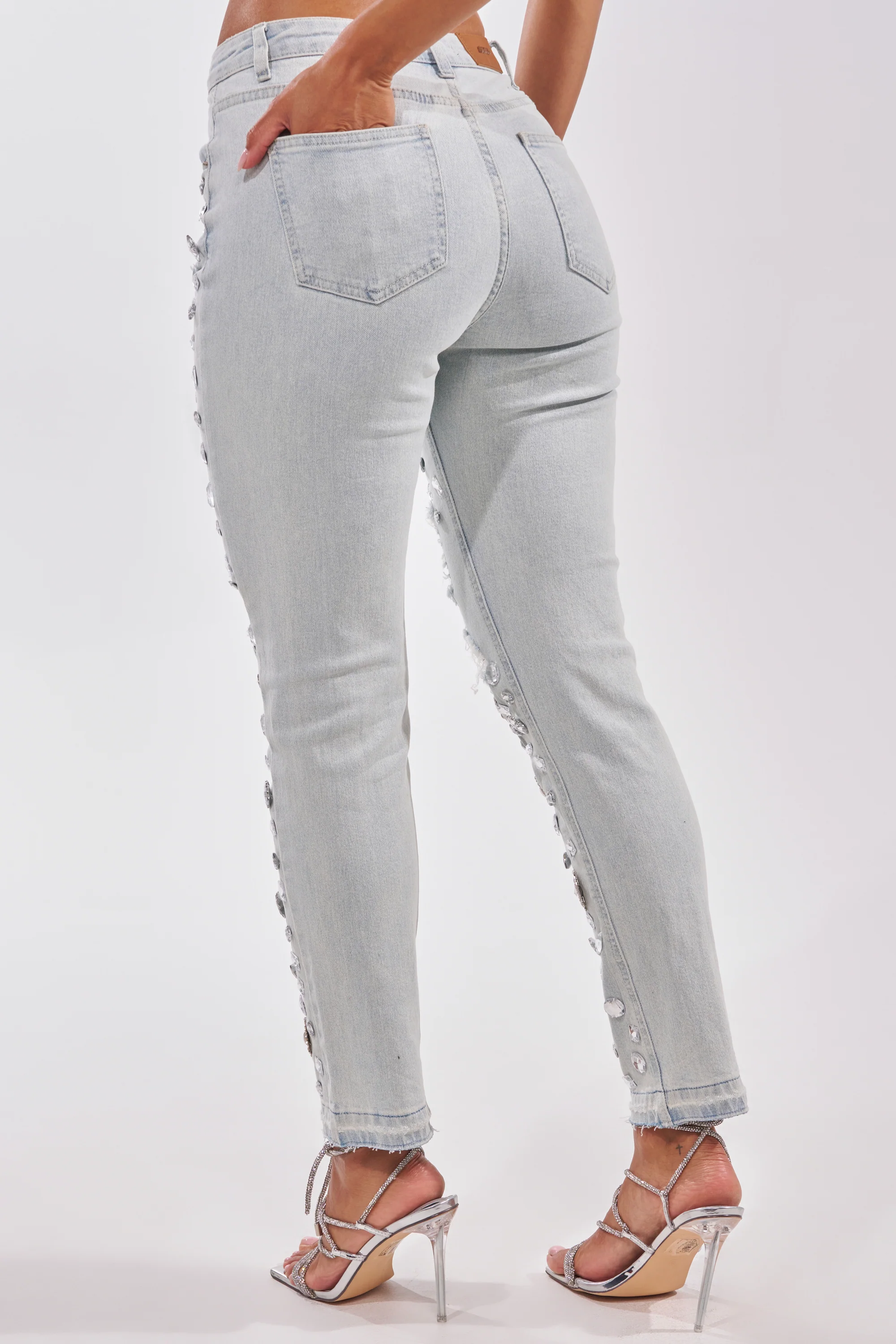 DAMN GIRL EMBELLISHED SKINNY DENIM - Image 5