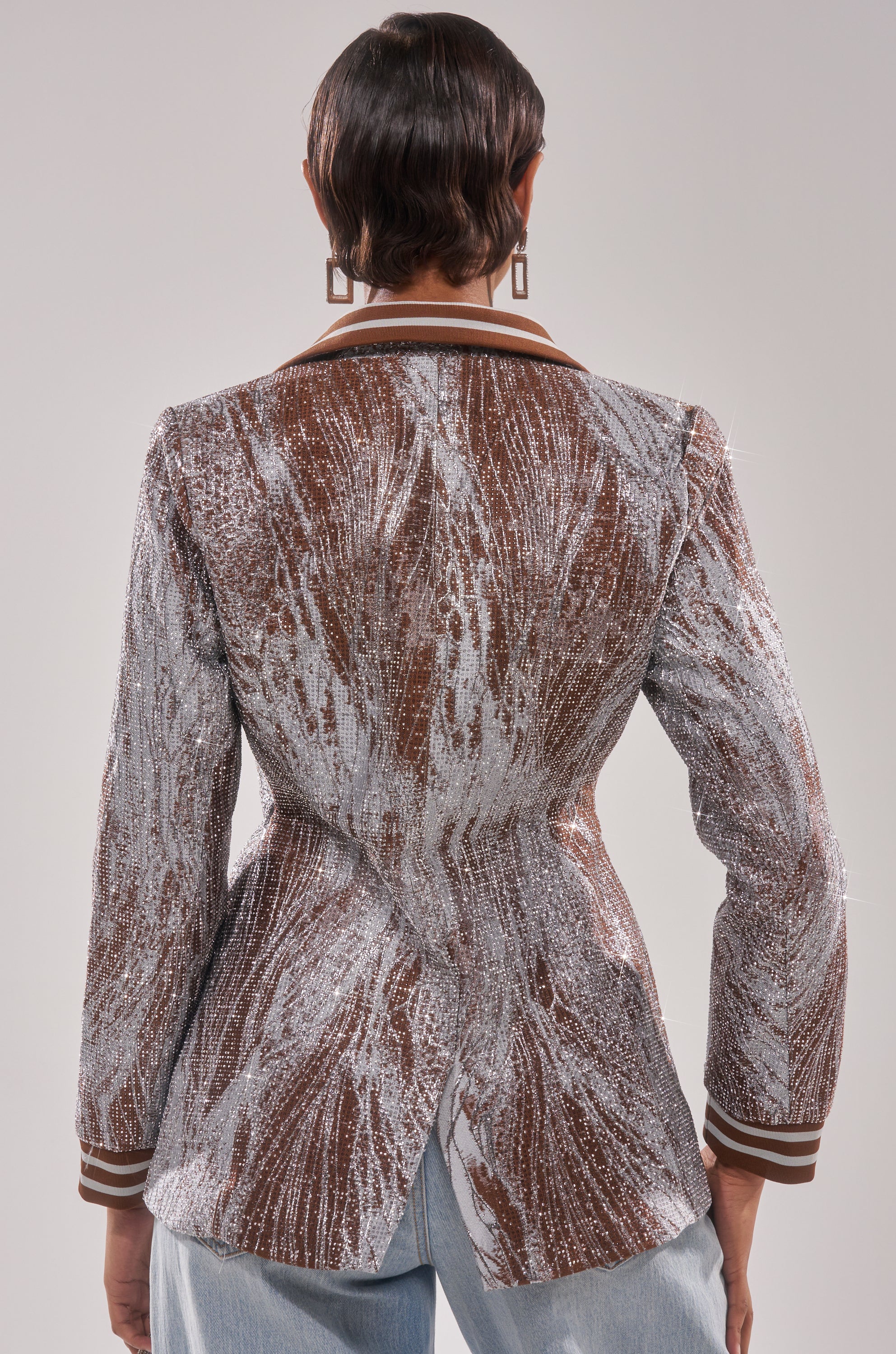 DASH EMBELLISHED BROCADE BLAZER - Image 4