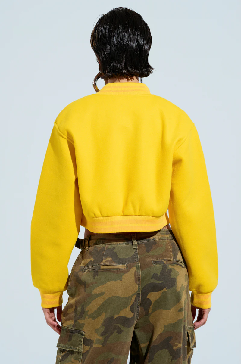 DAVIS EVERYDAY VARSITY BOMBER IN YELLOW - Image 6