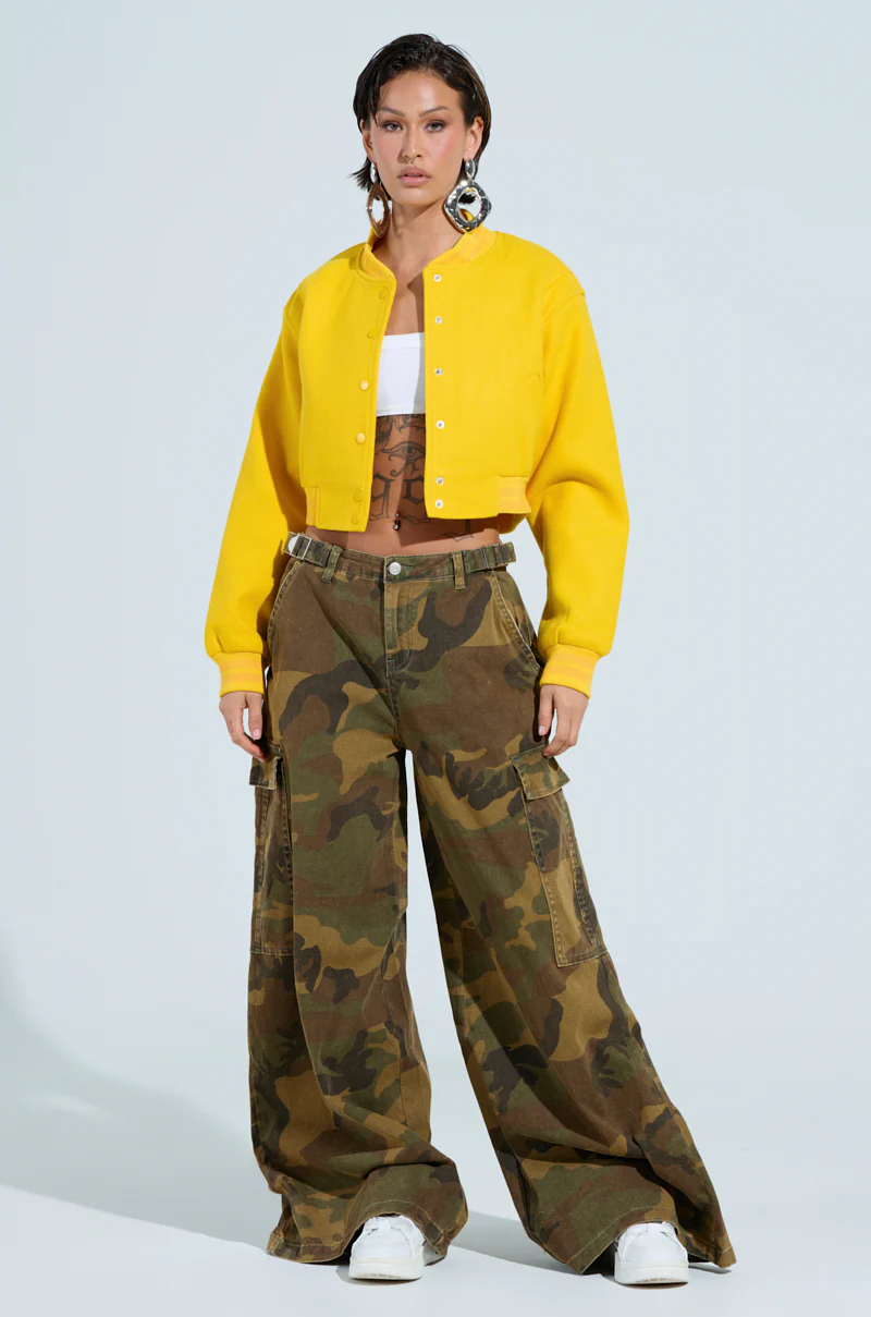 DAVIS EVERYDAY VARSITY BOMBER IN YELLOW - Image 7