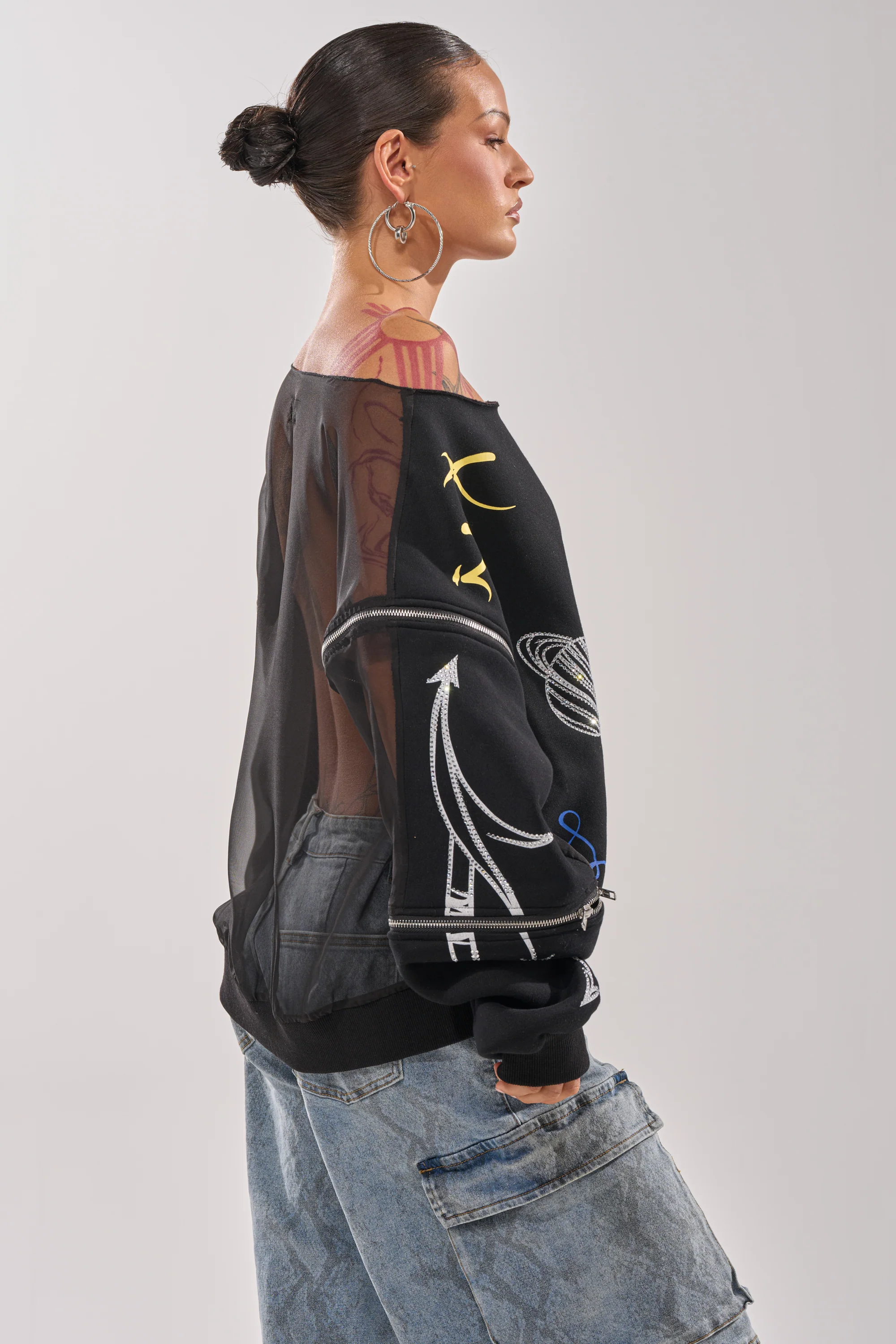 DEEP THOUGHTS OVERSIZED GRAPHIC SWEATSHIRT - Image 7