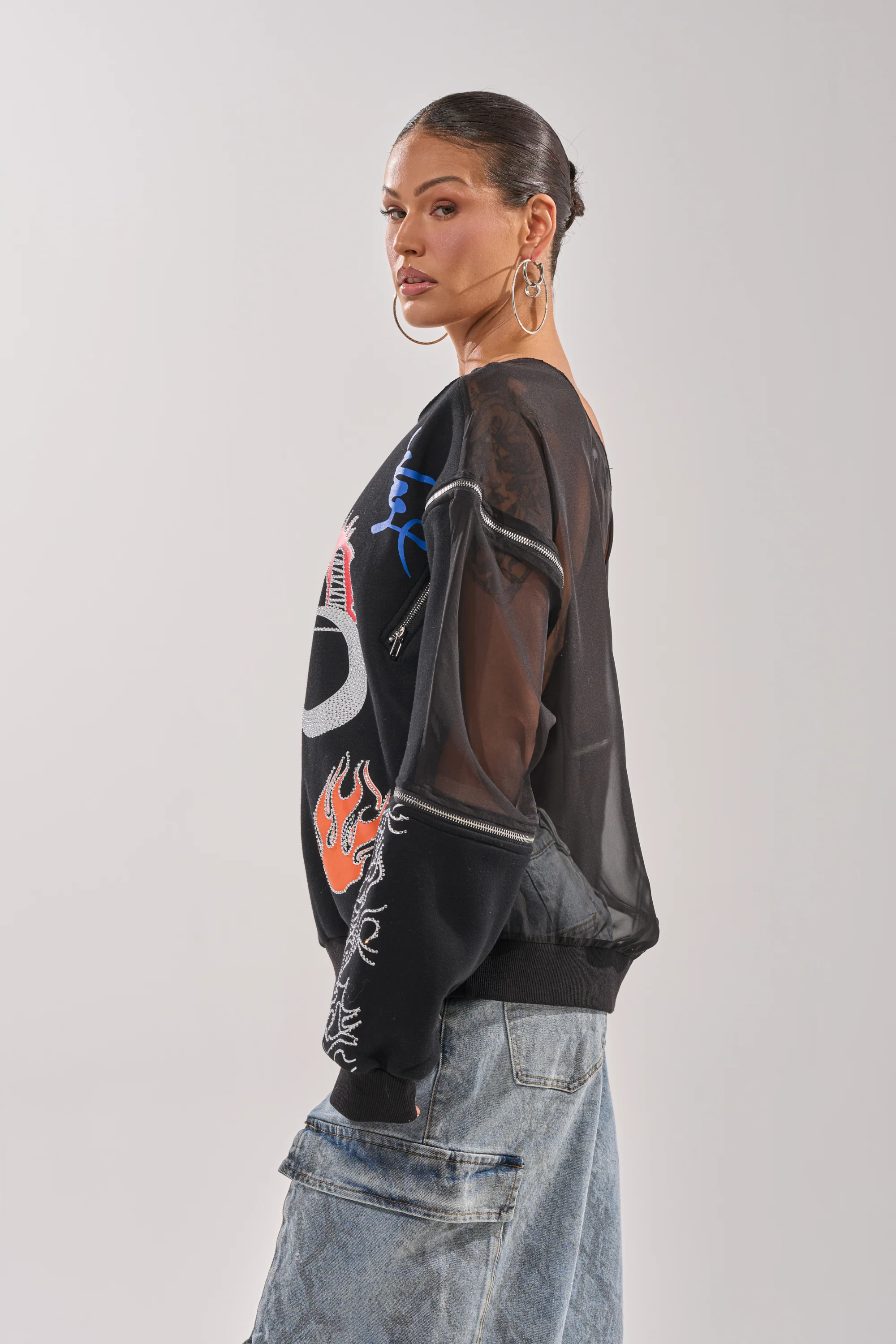 DEEP THOUGHTS OVERSIZED GRAPHIC SWEATSHIRT - Image 8