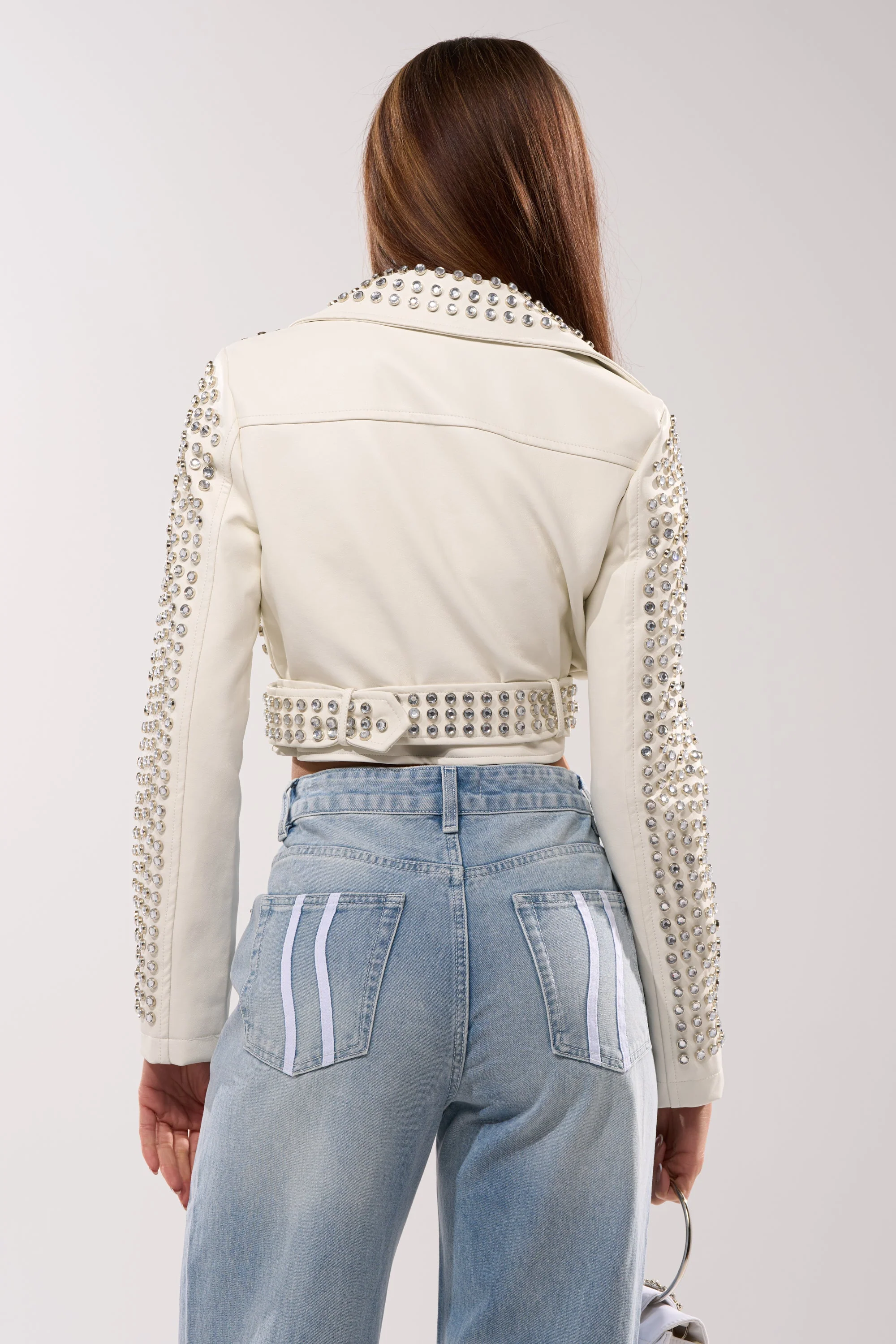 DEMI EMBELLISHED MOTO IN WHITE - Image 8