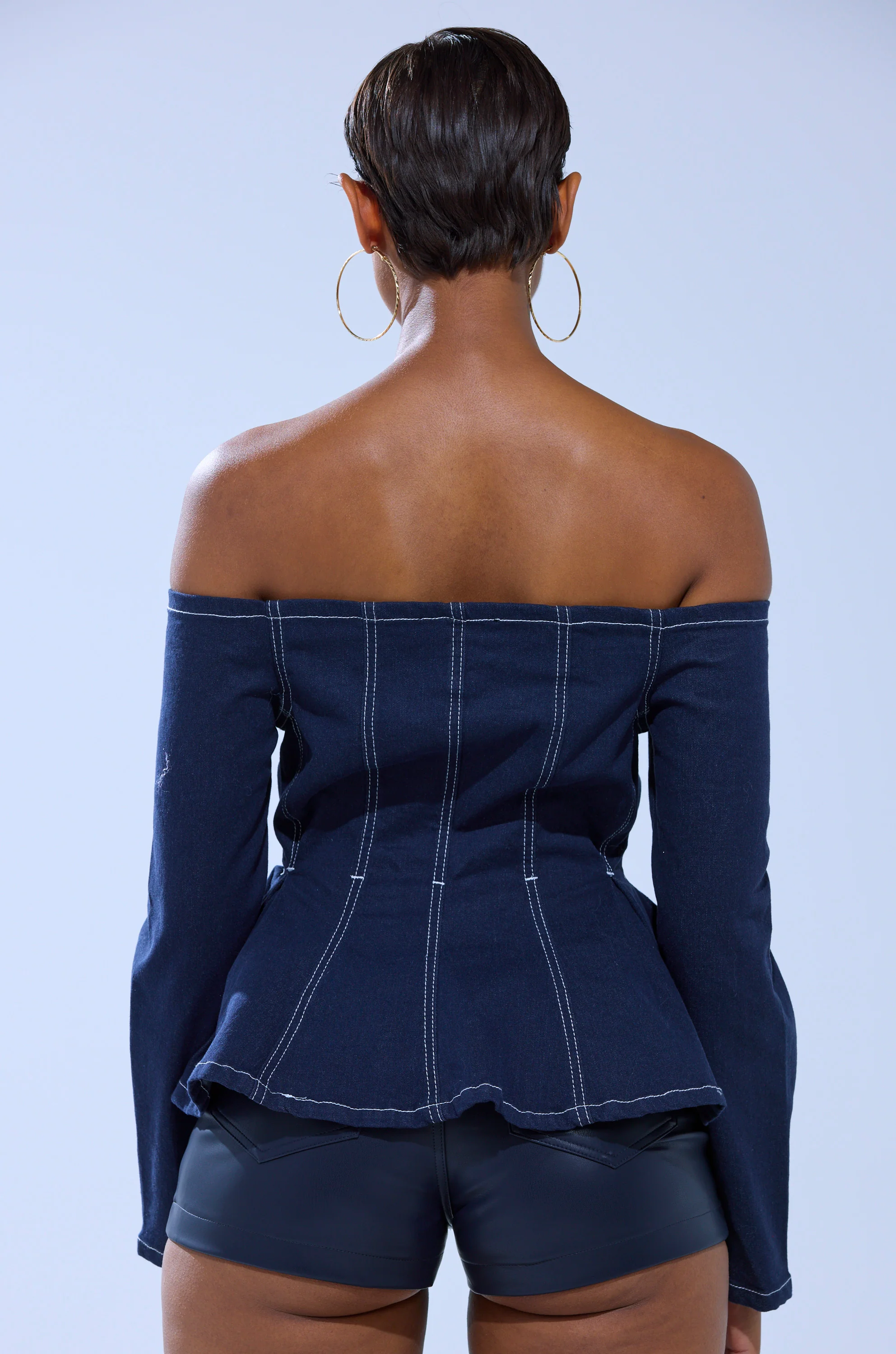 DENIM FOR DAYS ZIP UP BLOUSE - Image 4