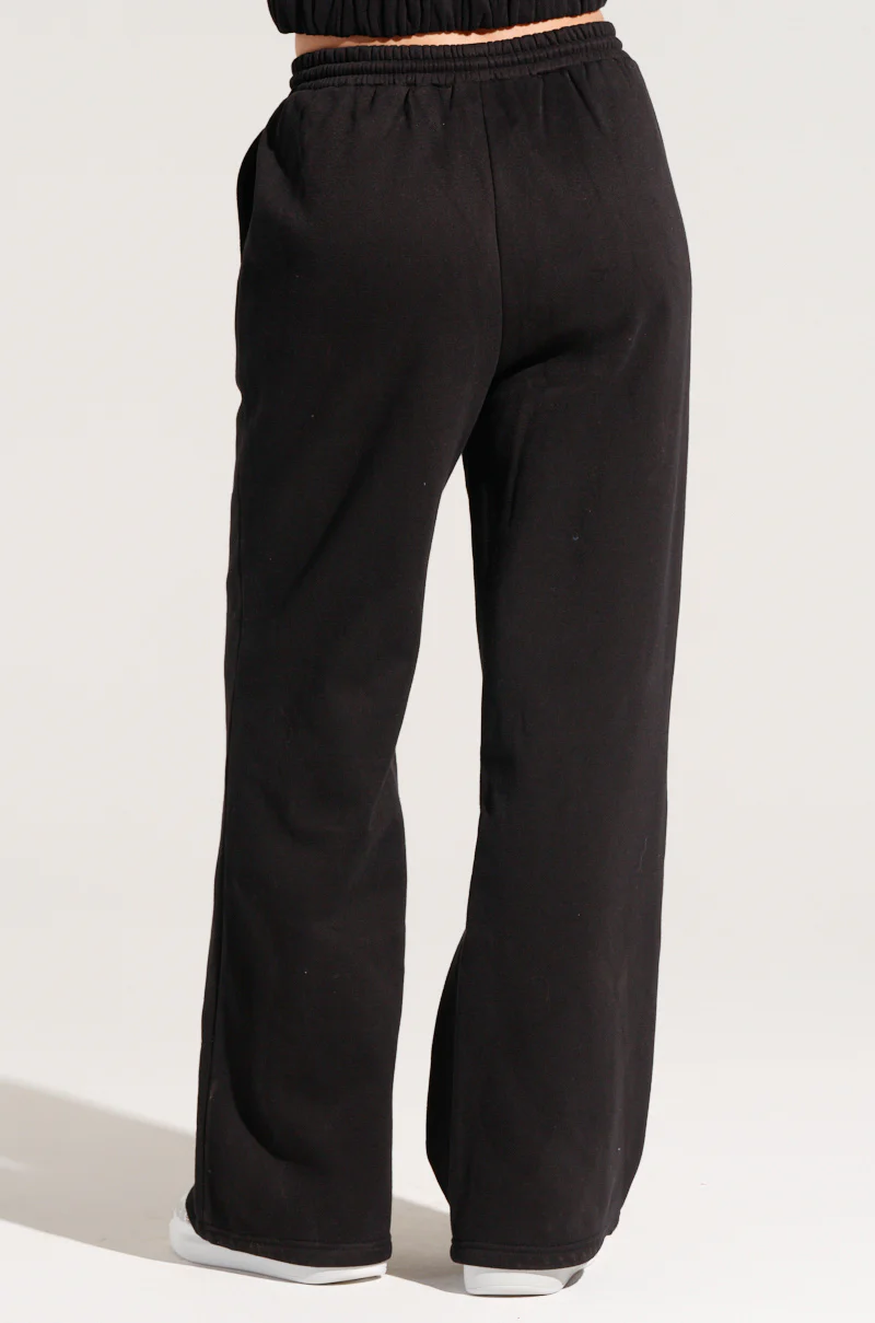DEXTRA WIDE LEG SWEATPANT WITH RHINESTONE DETAIL - Image 6