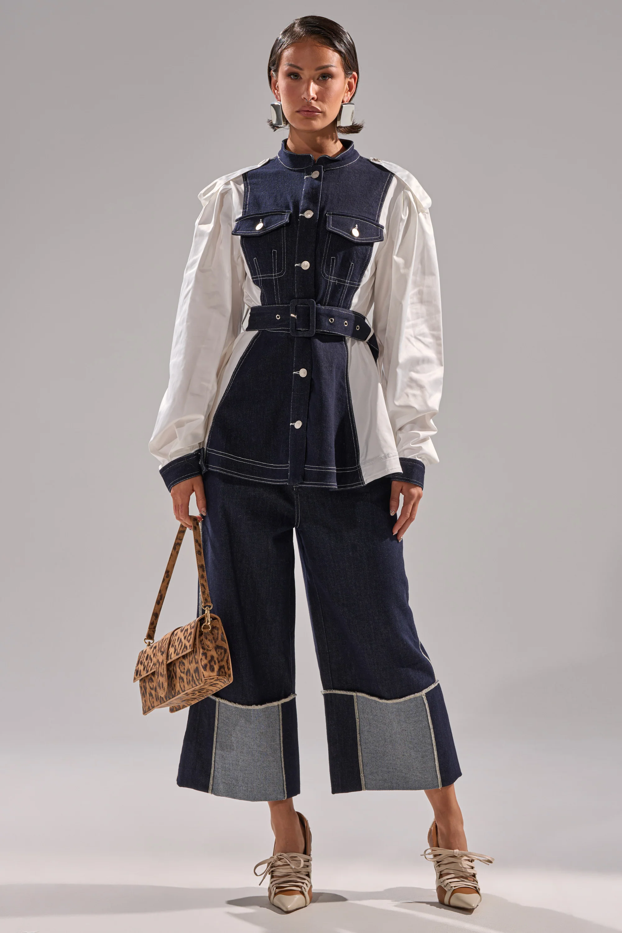 DIANA DENIM AND POPLIN BUTTON DOWN - Image 6