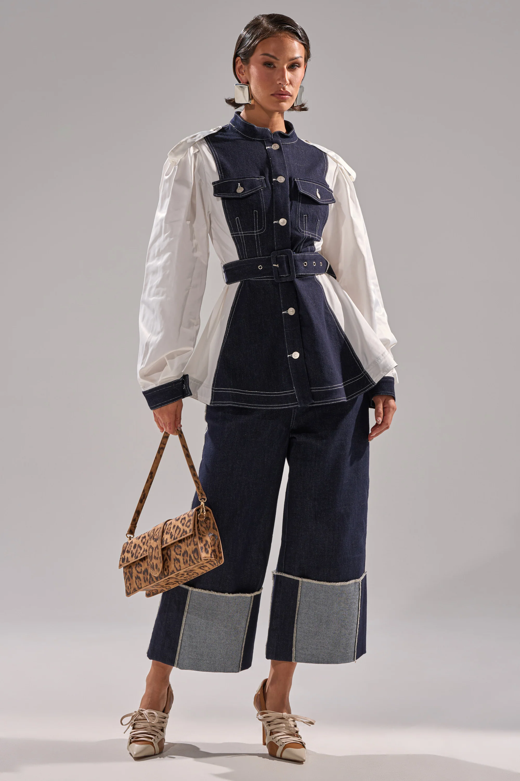 DIANA DENIM AND POPLIN BUTTON DOWN - Image 7