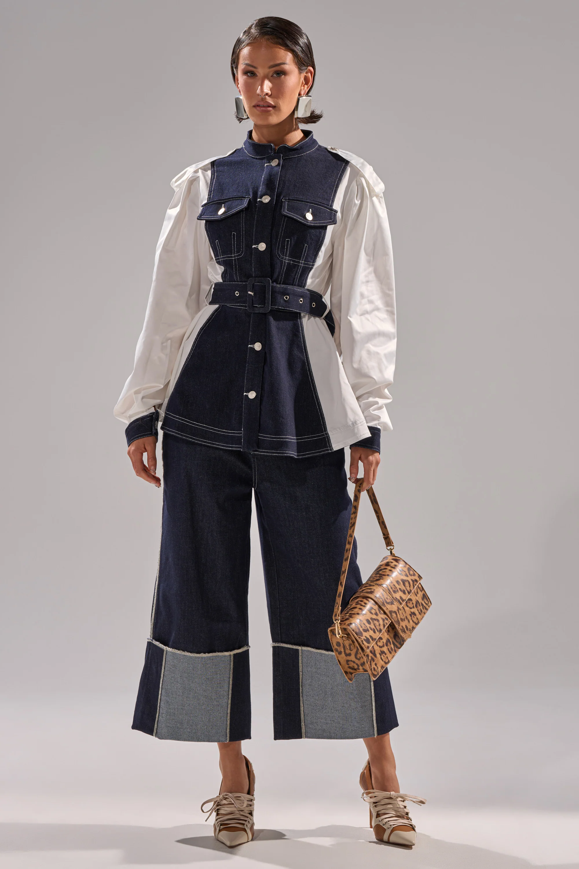 DIANA DENIM AND POPLIN BUTTON DOWN - Image 8