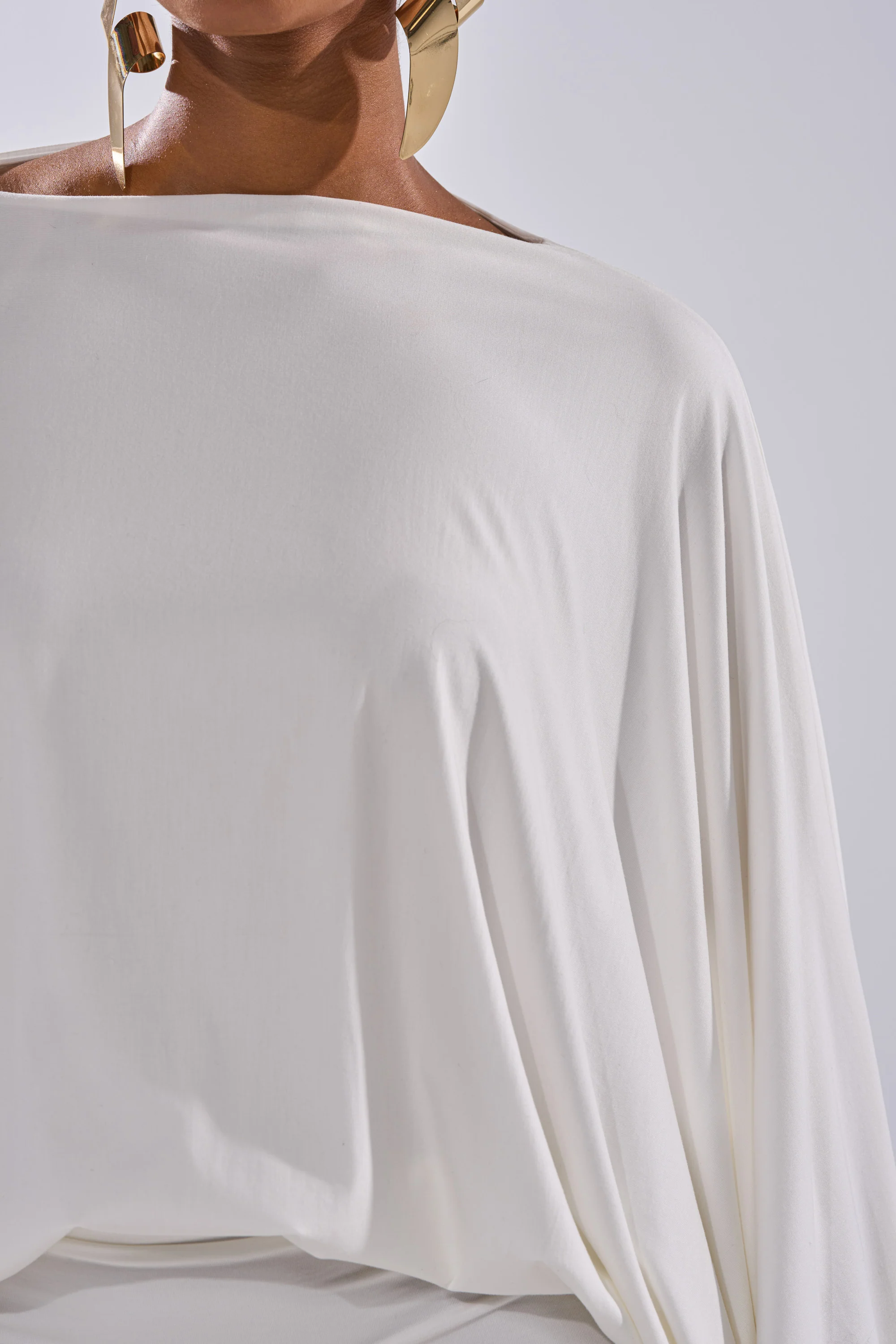 DIANA DRAPED MINI DRESS IN WHITE - Image 16