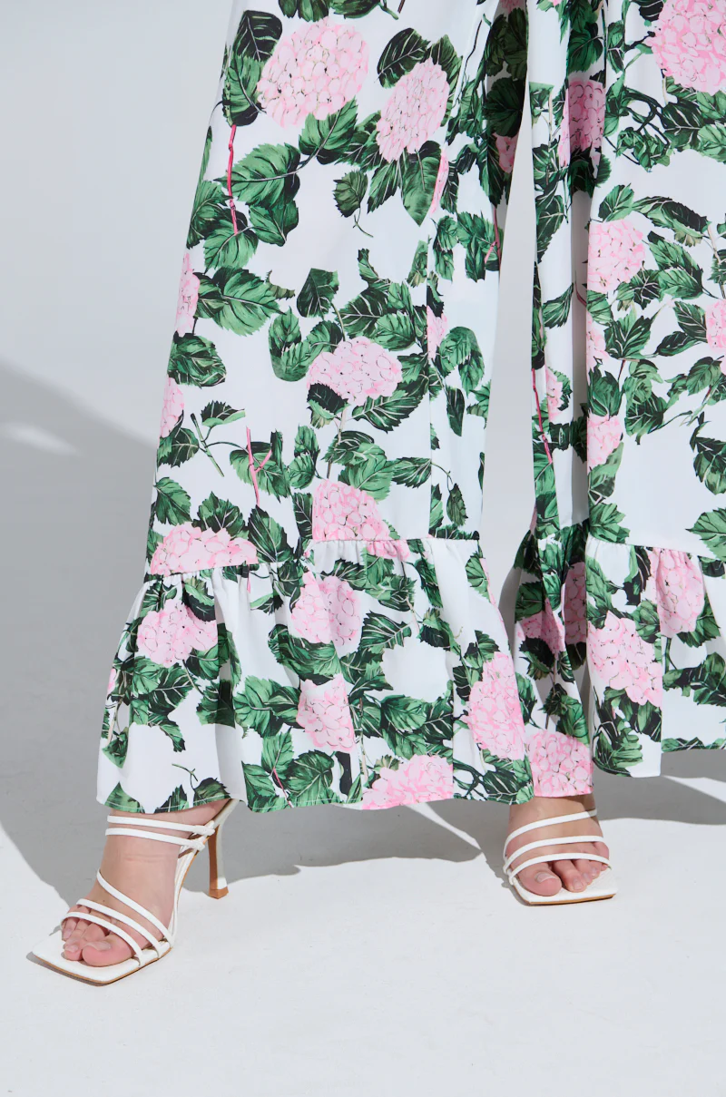 DIANE FLORAL WIDE LEG RUFFLE PANT - Image 7