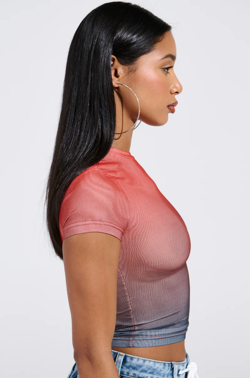 DID IT AGAIN OMBRE MESH TSHIRT - Image 2