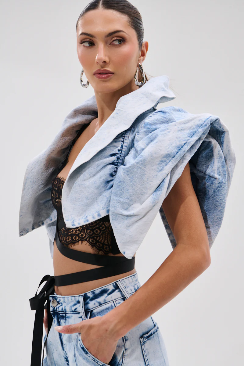 DION BOLERO IN DENIM - Image 6