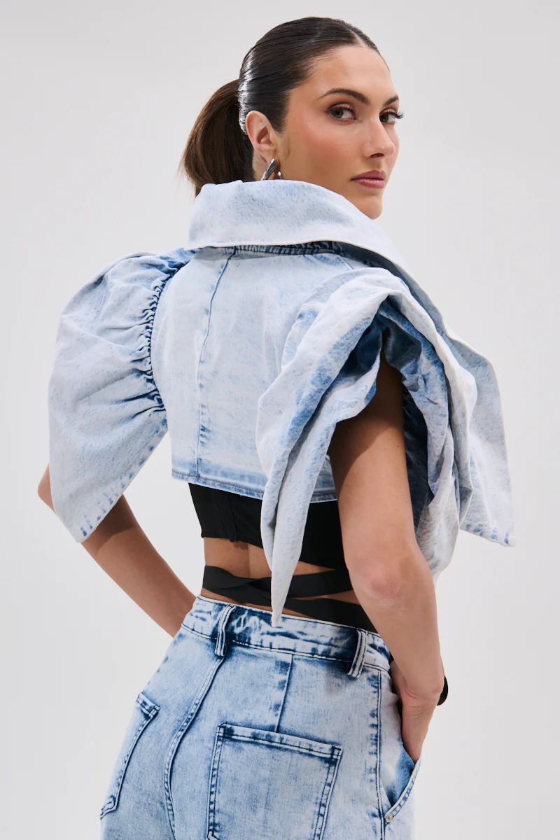 DION BOLERO IN DENIM - Image 7