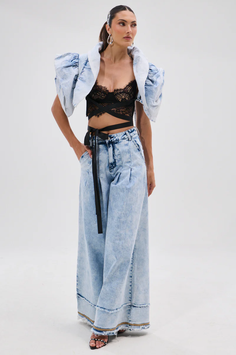 DION BOLERO IN DENIM - Image 9
