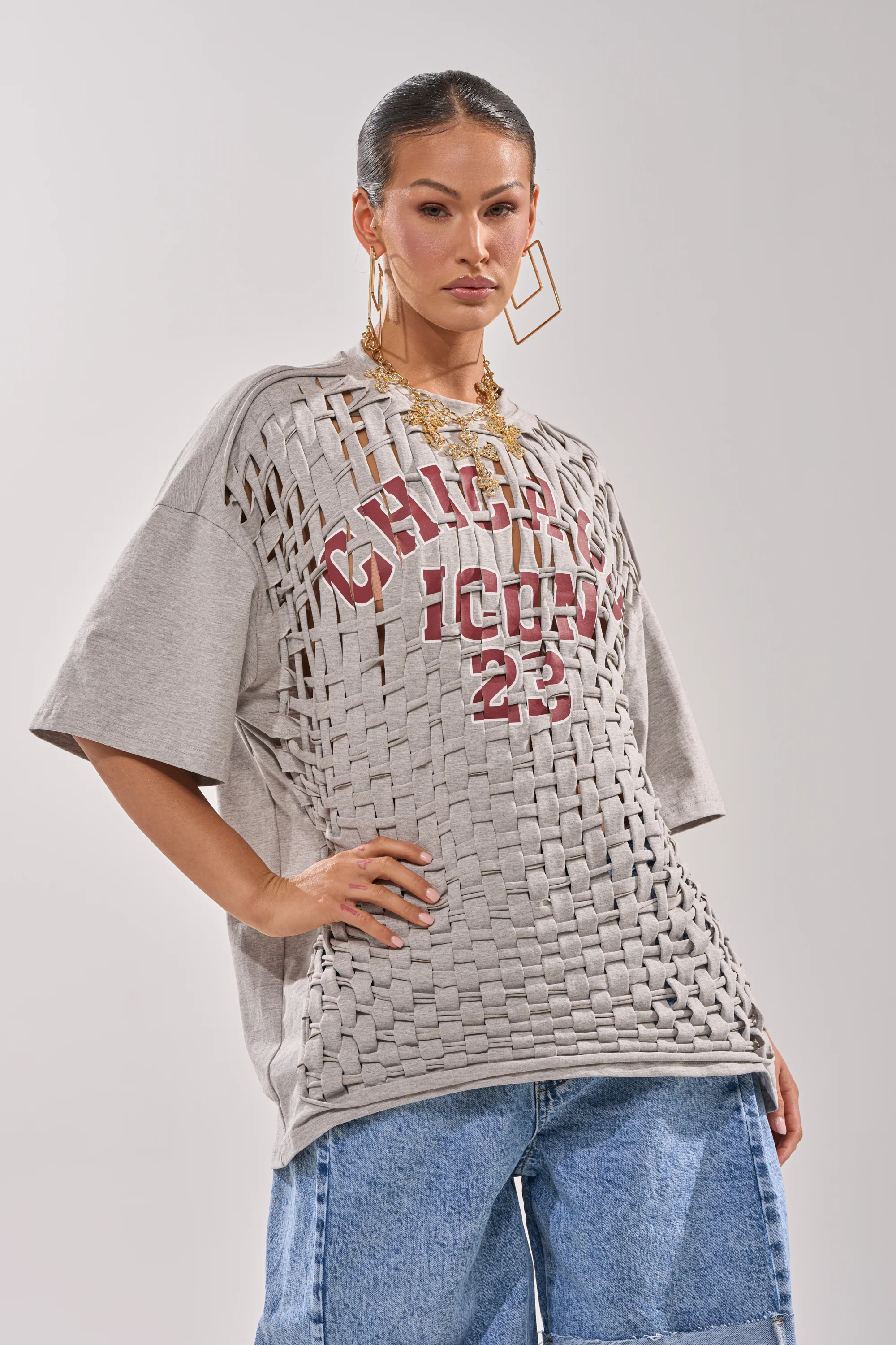 DISTRESSED FOR LIFE OVERSIZED TEE - Image 3
