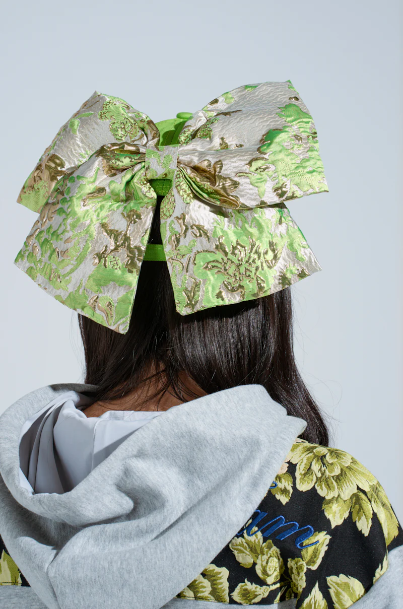 DIVINE DREAMS BROCADE BOW HAT - Image 2