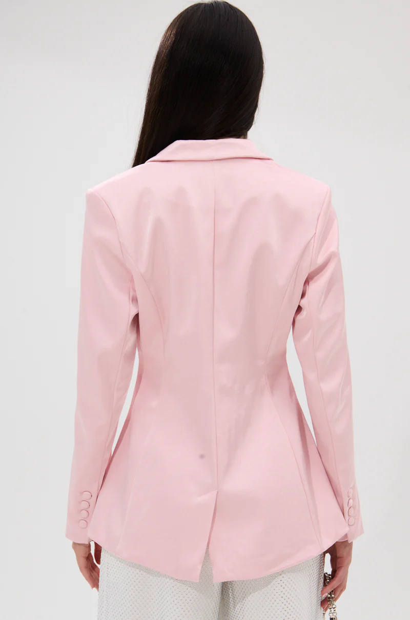 DON'T MAKE ME BLUSH SATIN BLAZER - Image 5