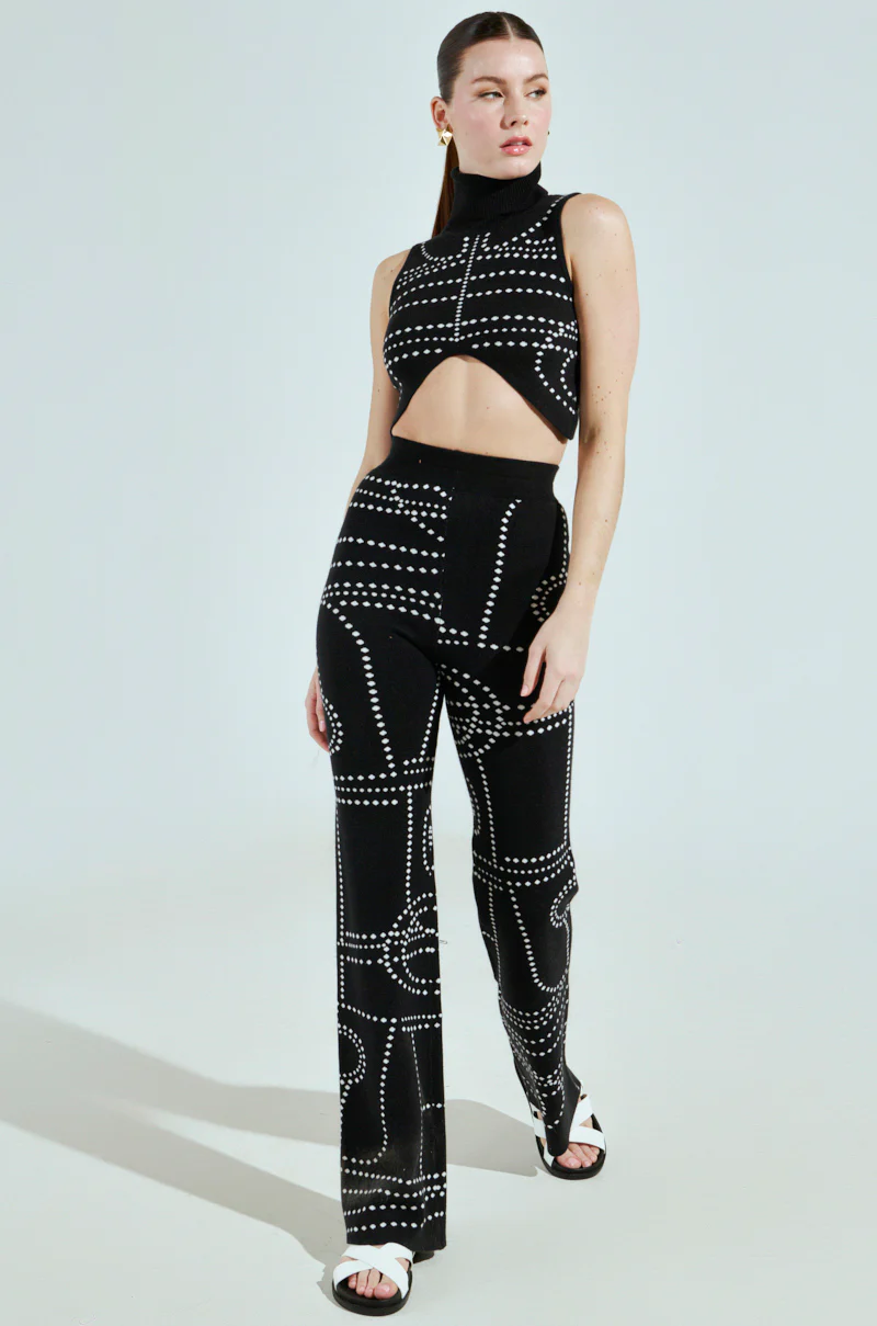 DOTTED MINI FLARE PANT - Image 6
