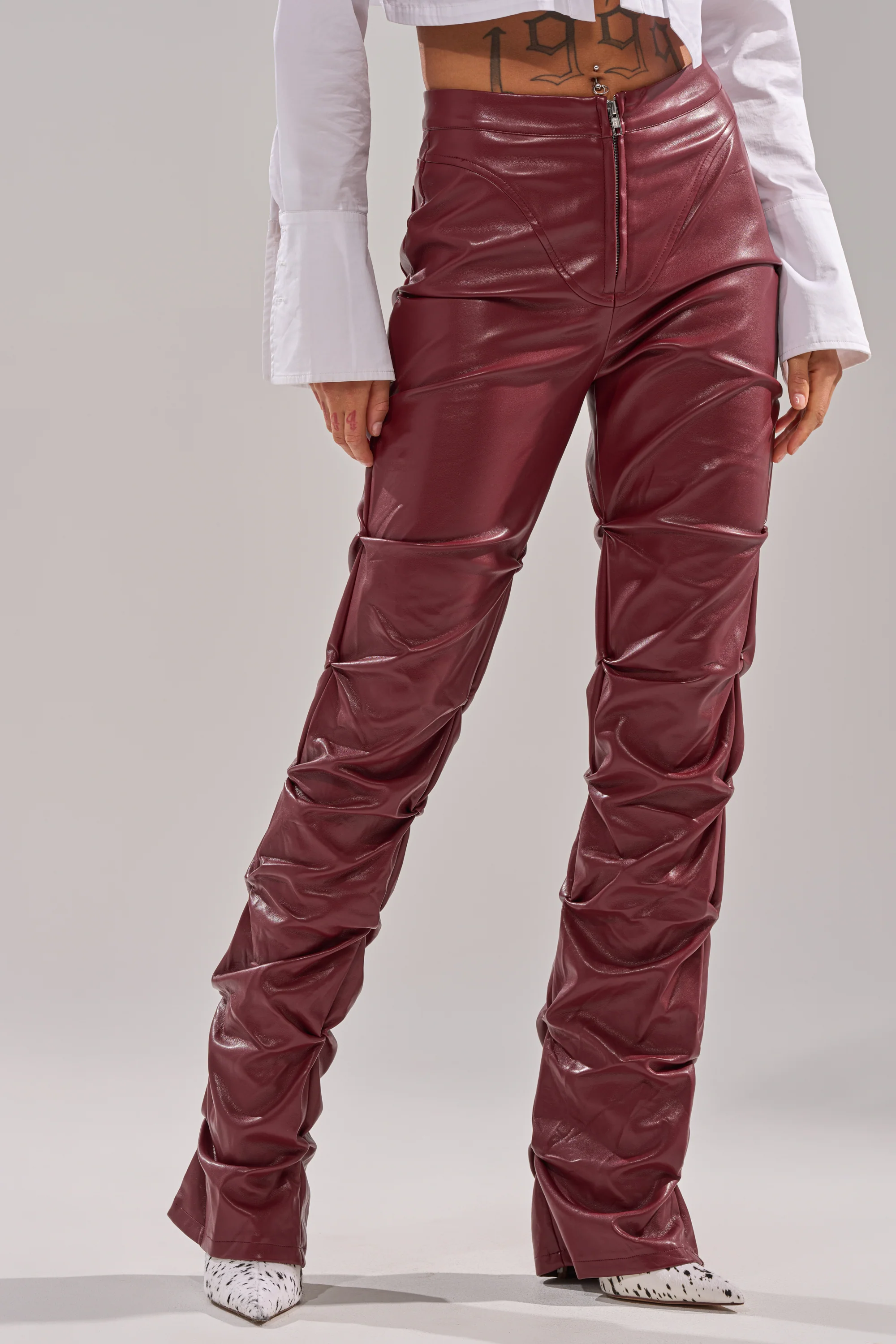 DOWN AND DIRTY FAUX LEATHER PANT - Image 3