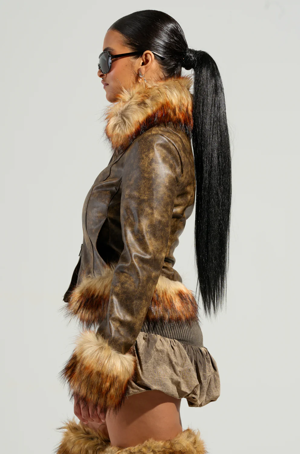 DOWN BAD FUR TRIM MOTO - Image 4