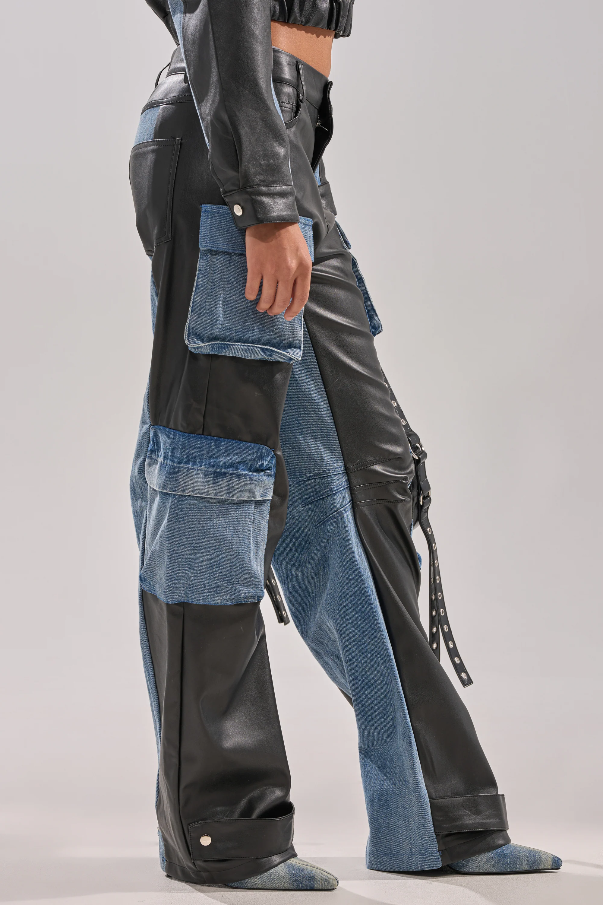 DOWN TIME MIXED MEDIA CARGO PANT - Image 4