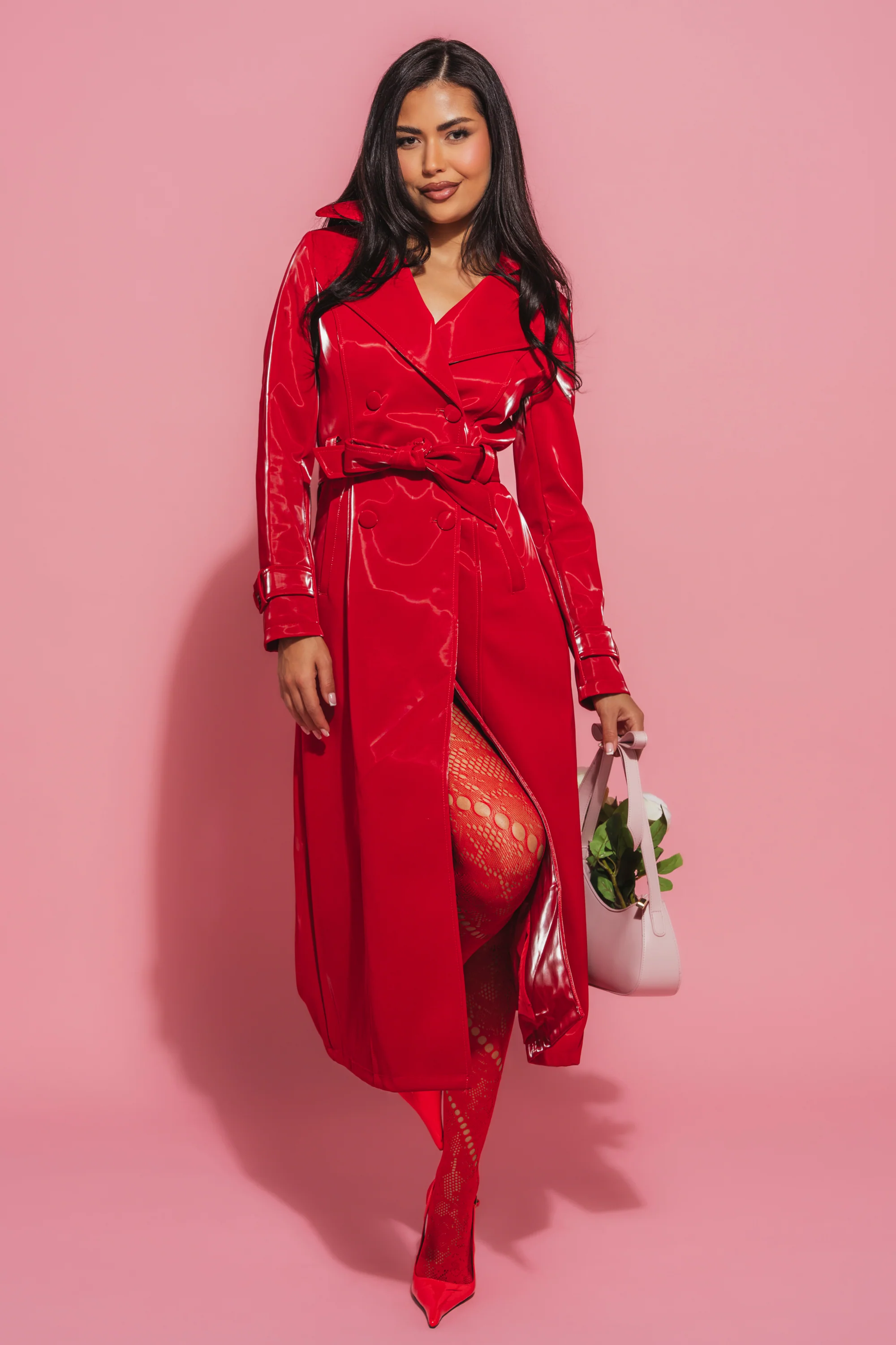 DOZEN ROSES LIQUID VELVET TRENCH