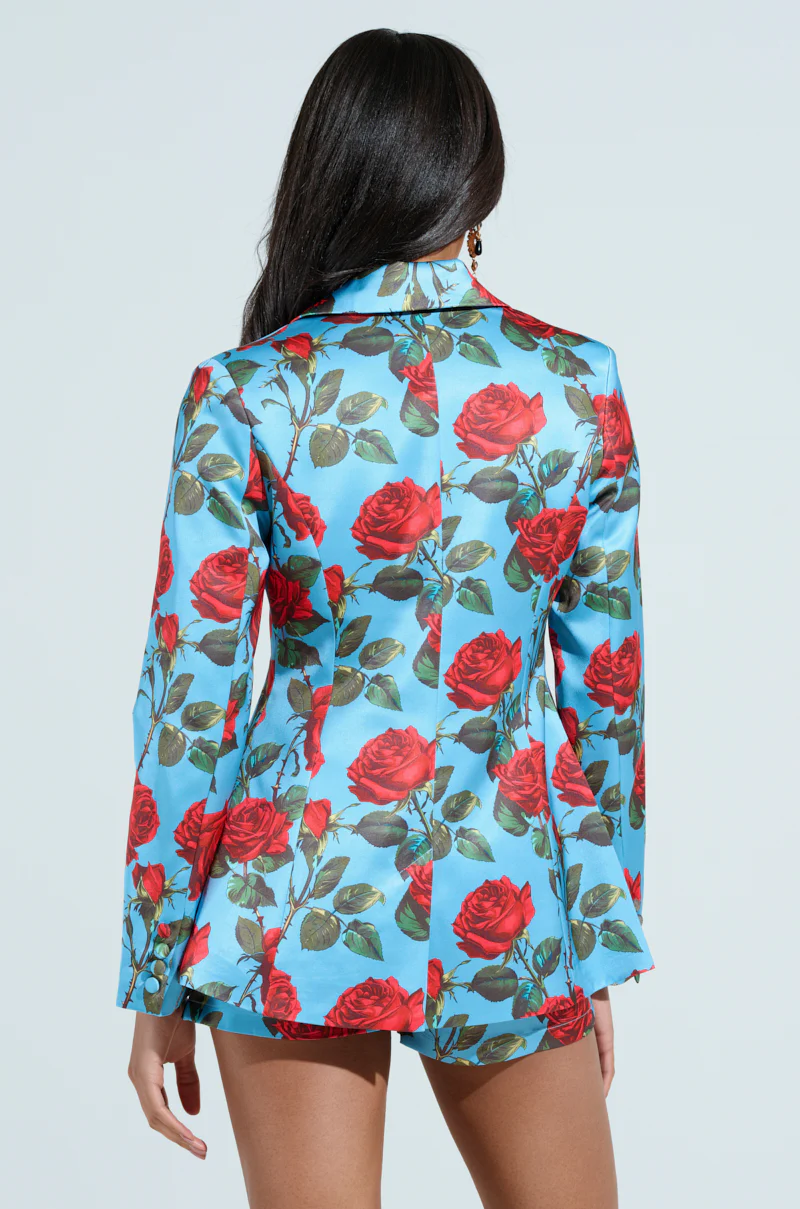 DOZEN ROSES SATIN BLAZER - Image 4