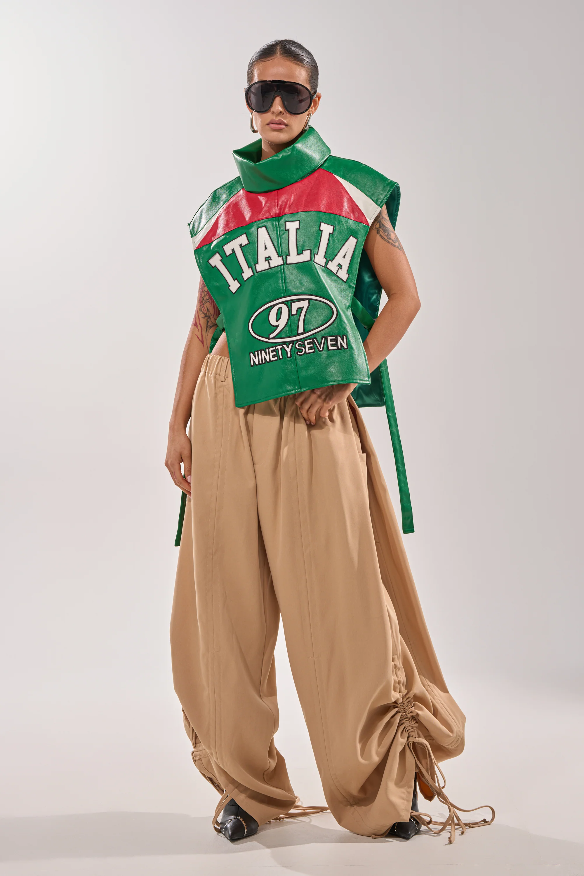DRAMA RUCHED JOGGER IN KHAKI - Image 9